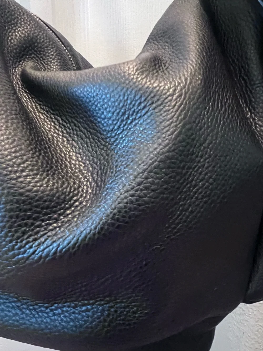 Vince Camuto Black Pebbled Leather Hobo Shoulder Bag